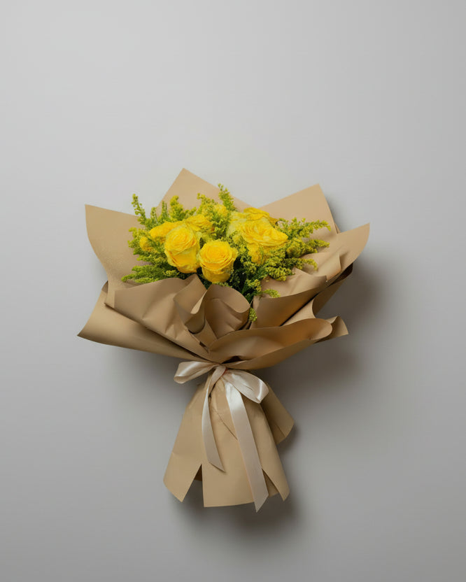 Bouquet com rosas amarela