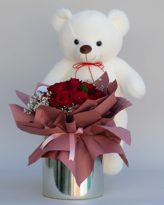 Box amor guardado Com 20 Rosas