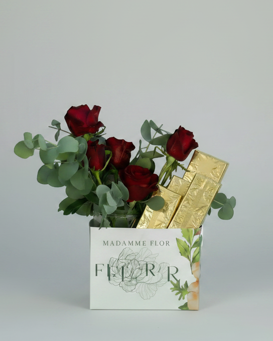 Box Madamme Flor com Chocolate