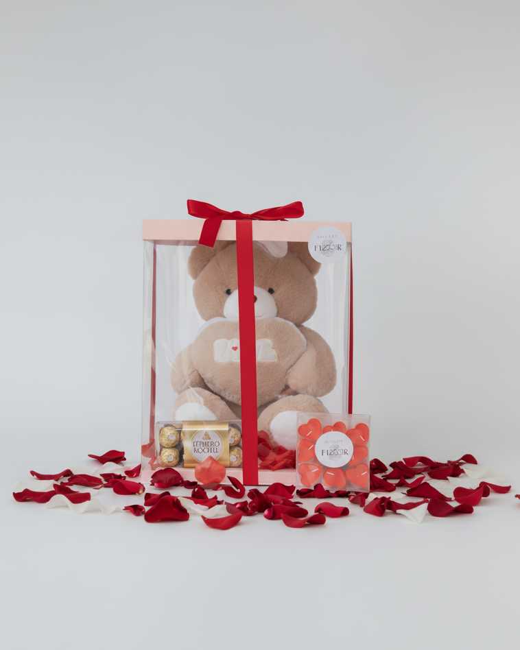 Urso Com Chocolate e 3 Velas