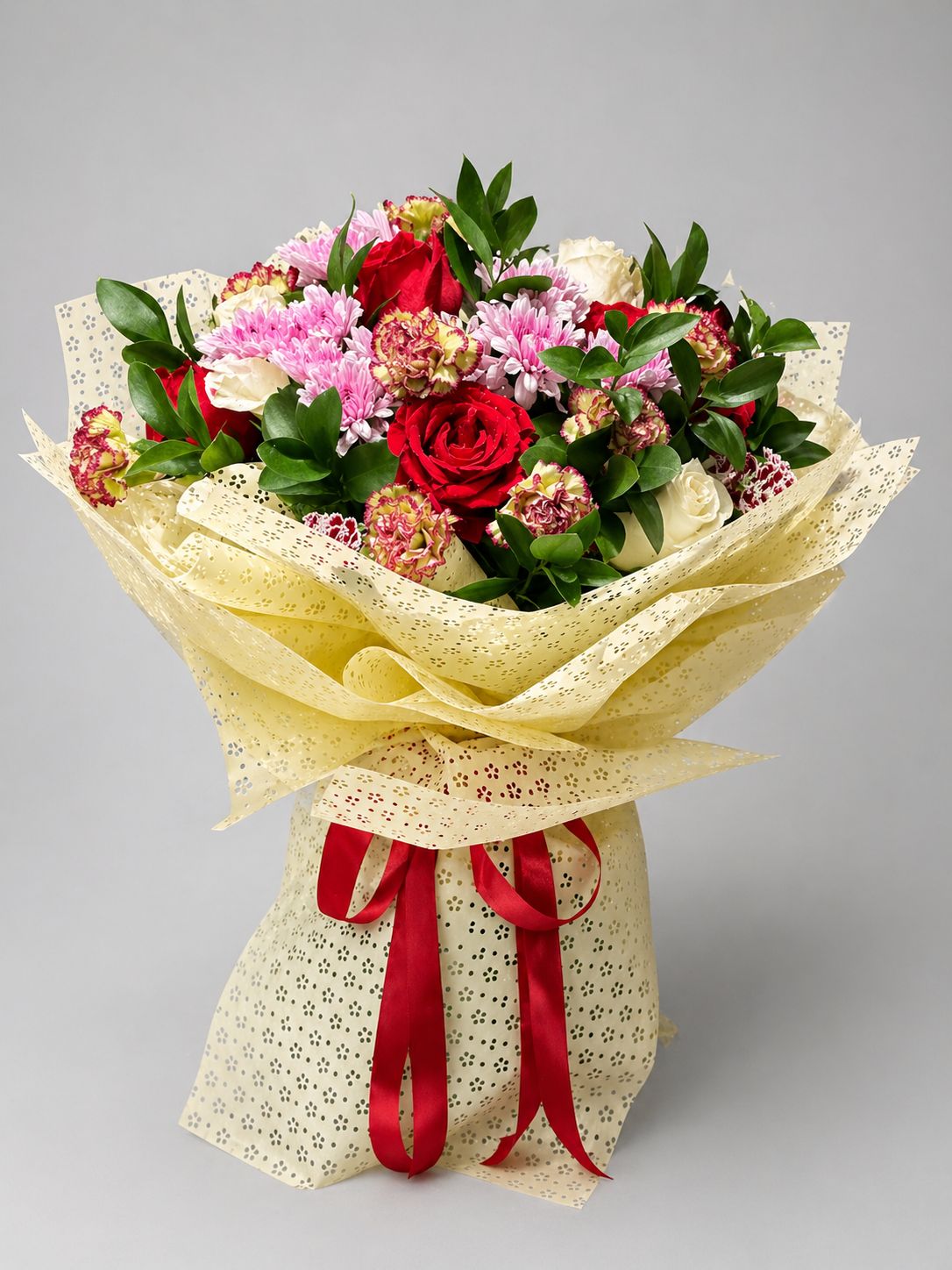 Bouquet Floral Papel Amarelo (15)