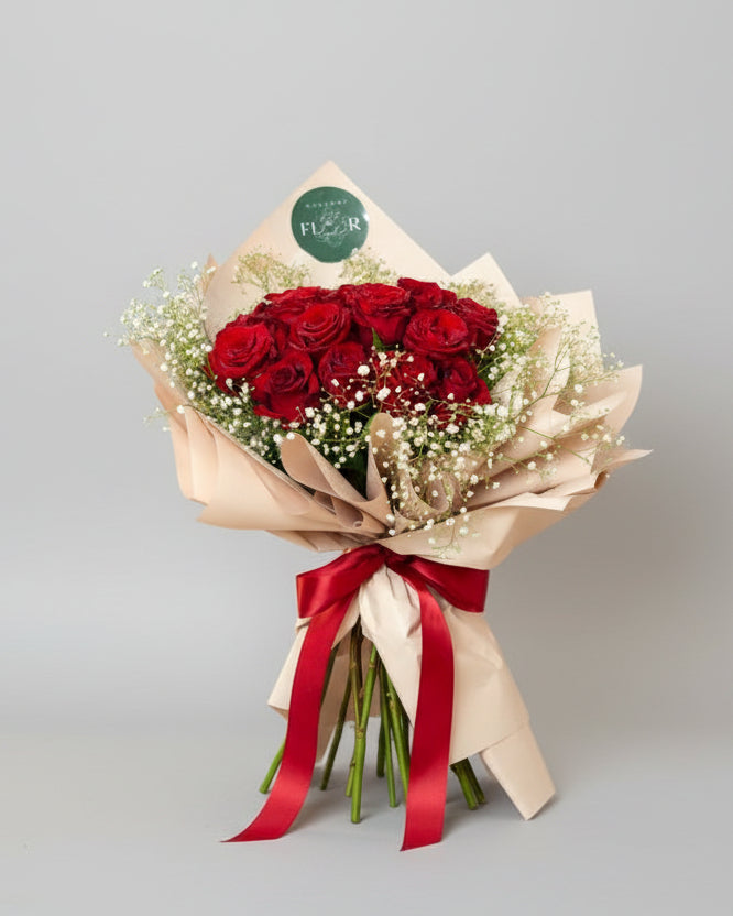 Bouquet com rosas vermelhas