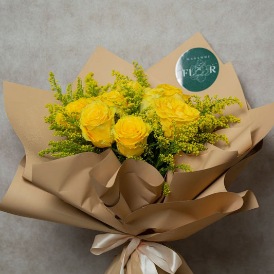Boquê com flores amarela